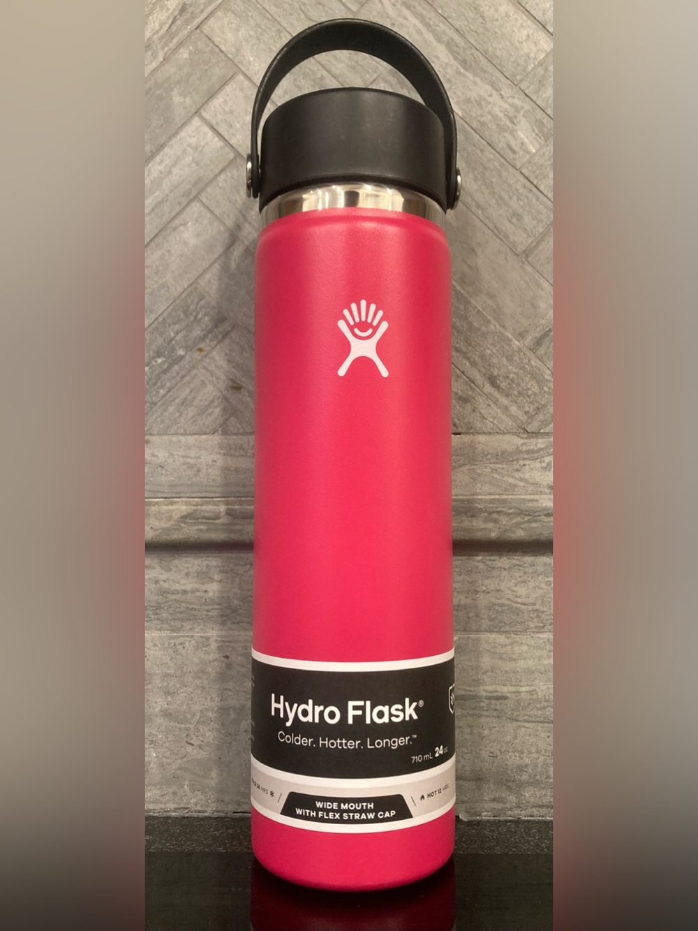 Hydroflask Zinnia Pink Straw Sip Bottle